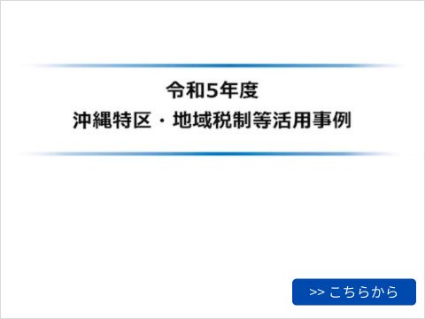 ●沖縄特区・地域税制を動画で解説（令和5年セミナー動画）画像